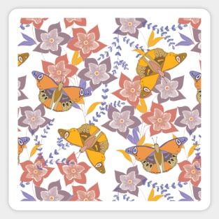 Butterflies and Flowers Sticker